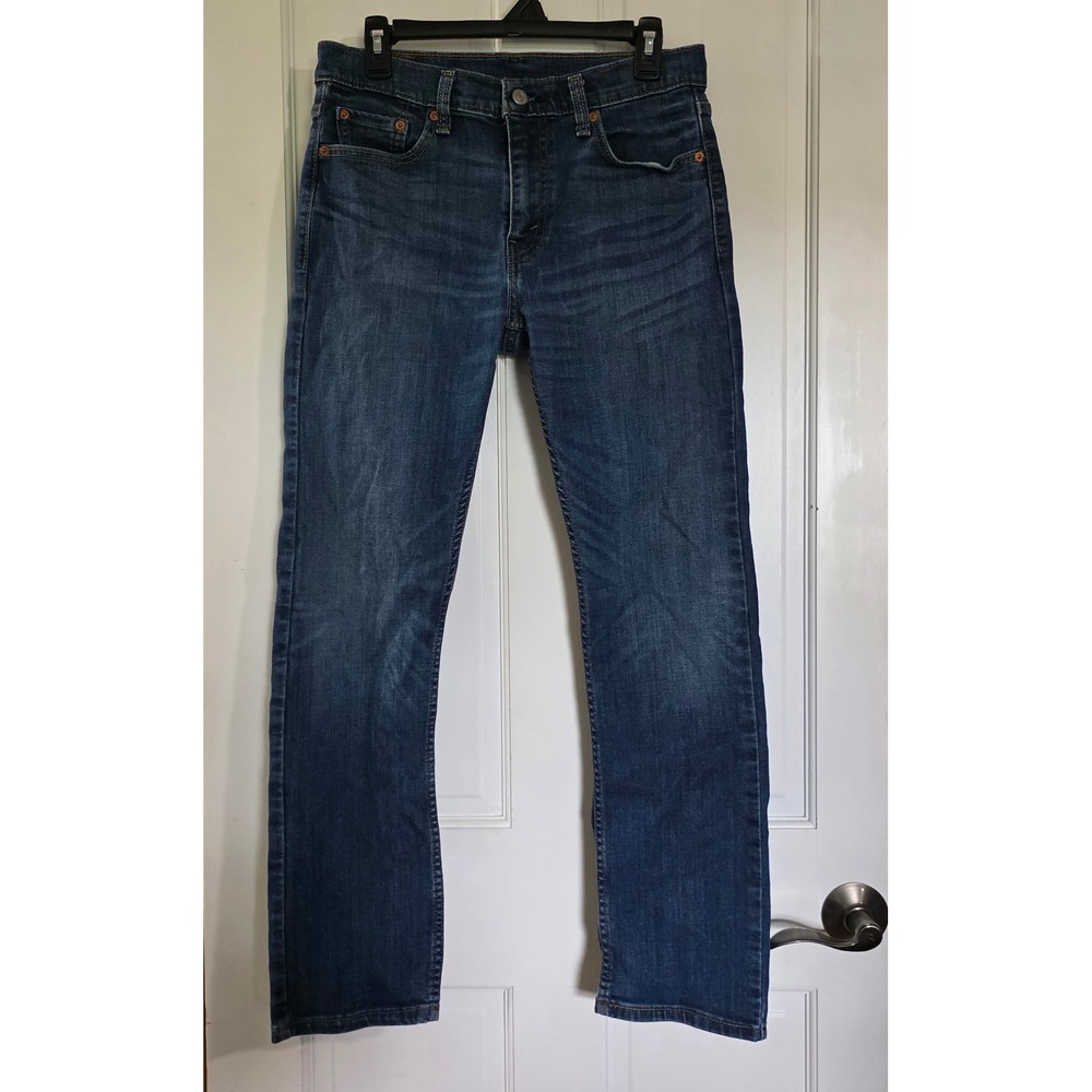 Levis 513 Slim Straight Jeans Mens W30 L30 Medium Wash Blue Denim 08513-0934